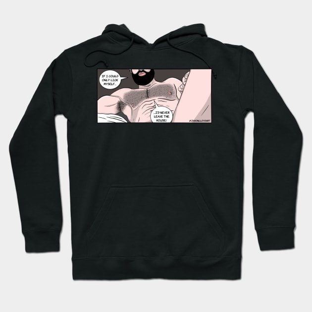 Lick Myself (Comic) Hoodie by JasonLloyd